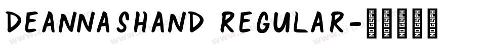 DeannasHand Regular字体转换